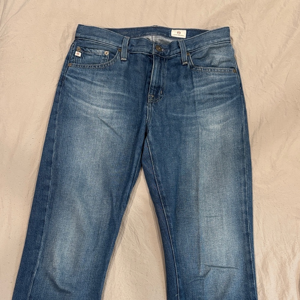 AG Adriano Goldschmied Women's Medium Blue Straight Leg Jeans